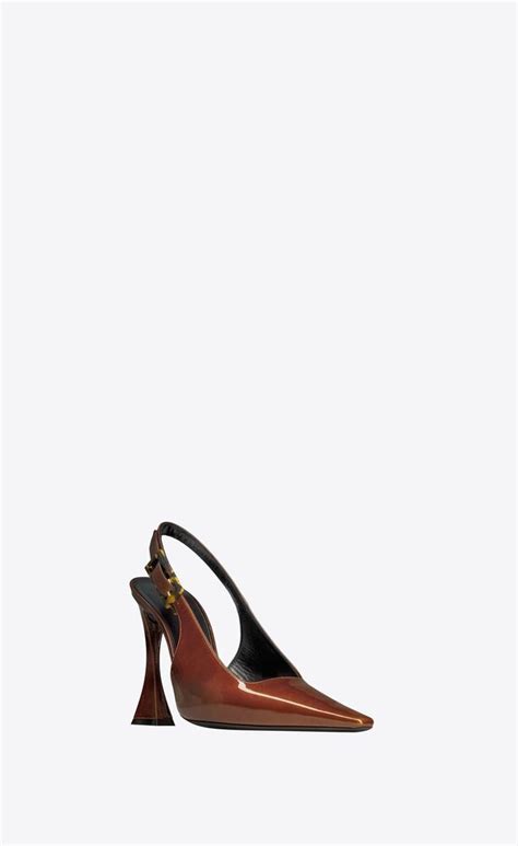 dune ysl|DUNE slingback pumps in patent leather .